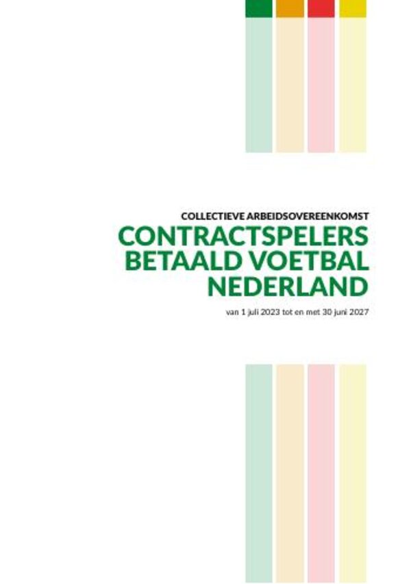 Voorblad CAO Contractspelers